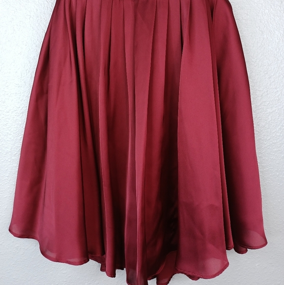 NBD Get Out Sz S Satin Burgundy Prom Party Mini Dress - Picture 6 of 16